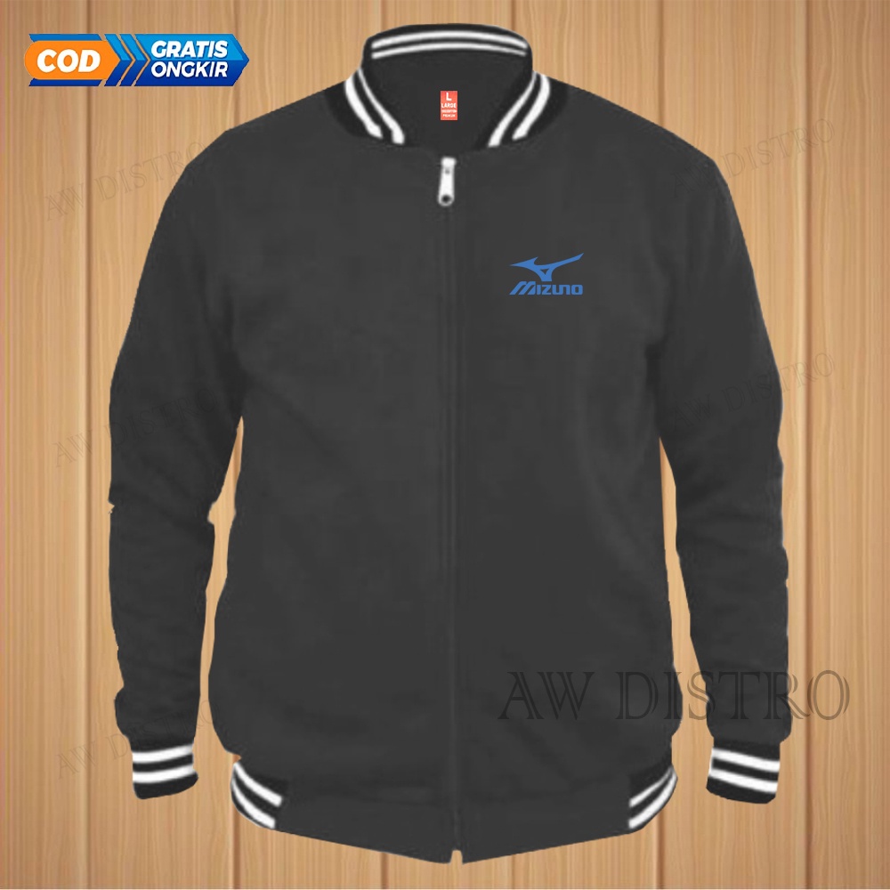 COD Jaket Baseball Varsity Distro MZN Text Sky Blue Premium Quality