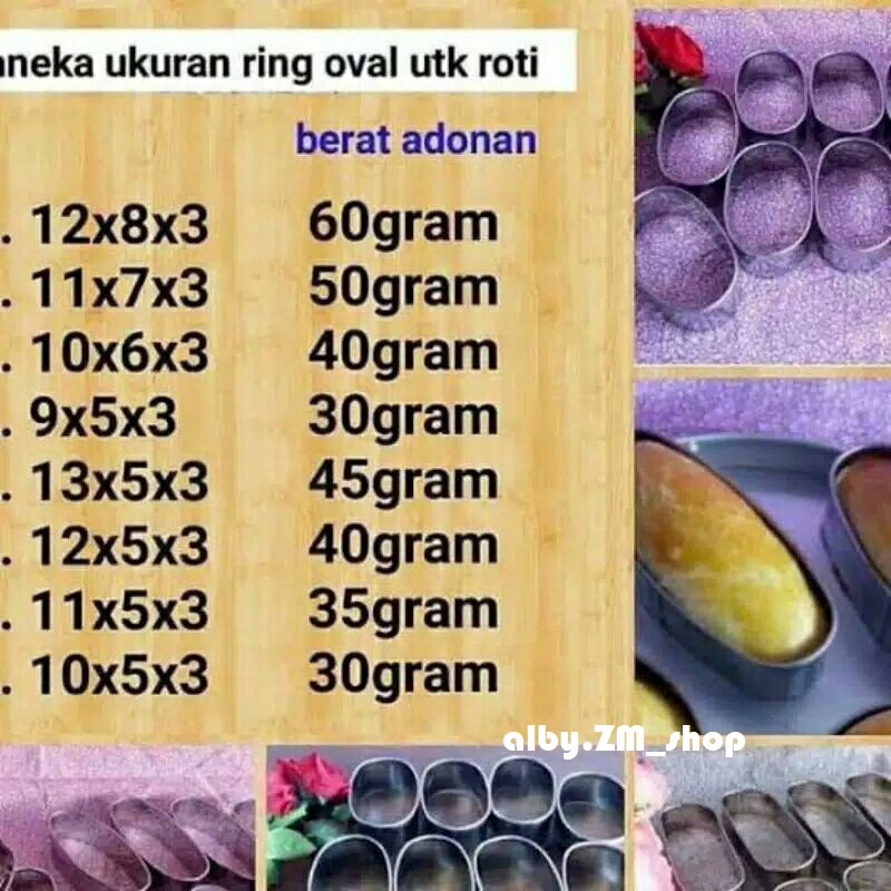 CETAKAN  ROTI OVAL/RING ROTI OVAL/CETAKAN ROTI/RING OVAL/LOYANG MURAH/RING KUE