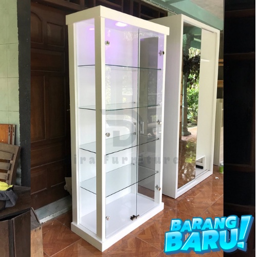 Lemari tas kaca / Lemari sepatu kaca / Lemari kaca