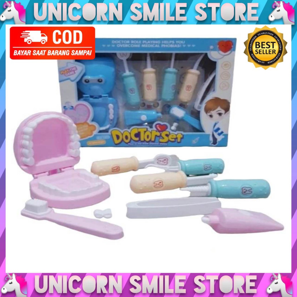 MAINAN ANAK DOCTOR SET DOKTER GIGI K78 SIMULASI PRIKSA GIGI TAMBAL GIGI LED PROMO TERMURAH COD