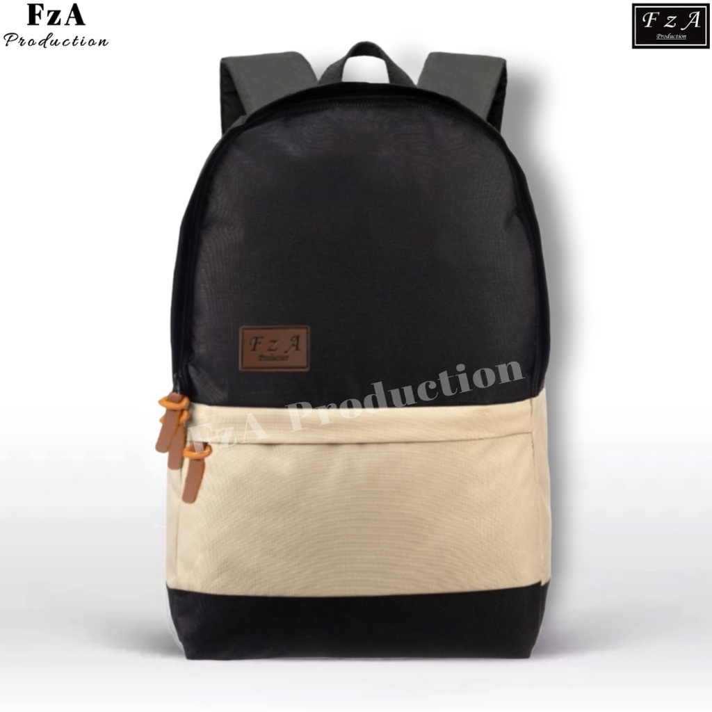 FzA Official - Big Promo..Tas Ransel Distro sekolah kuliah Kerja Pria 4286CV Tas Ransel Laptop - Chocolate