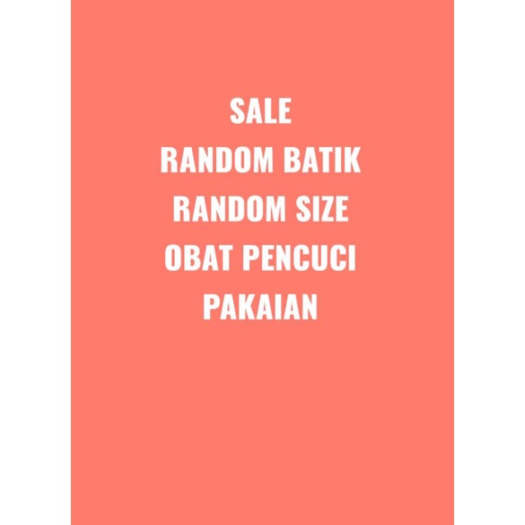 Sale produk random pakaian dan pencuci pakaian