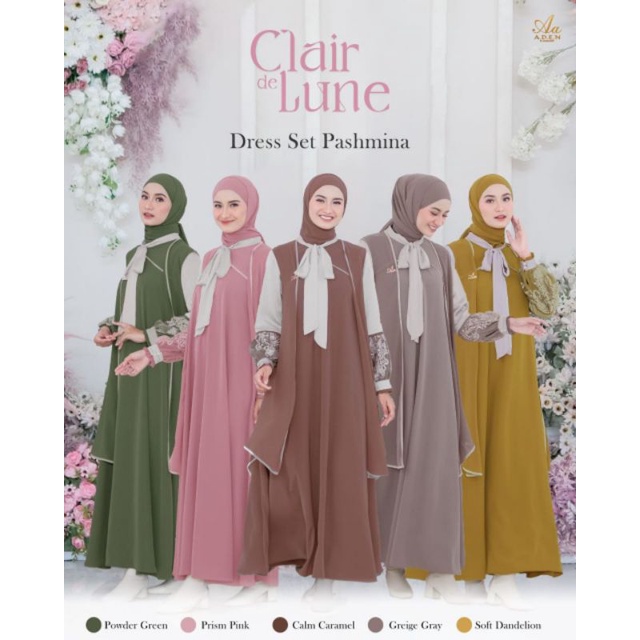 A.D.E.N Free Stock Inner Only  Sarimbit Clair The Lune ORI by Aden Hijab
