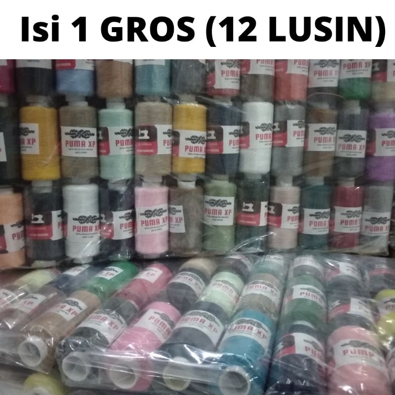 BENANG JAHIT 500 YARD 1 GROS (12 LUSIN) WARNA WARNI | WARNA LENGKAP | BENANG JAHIT MURAH