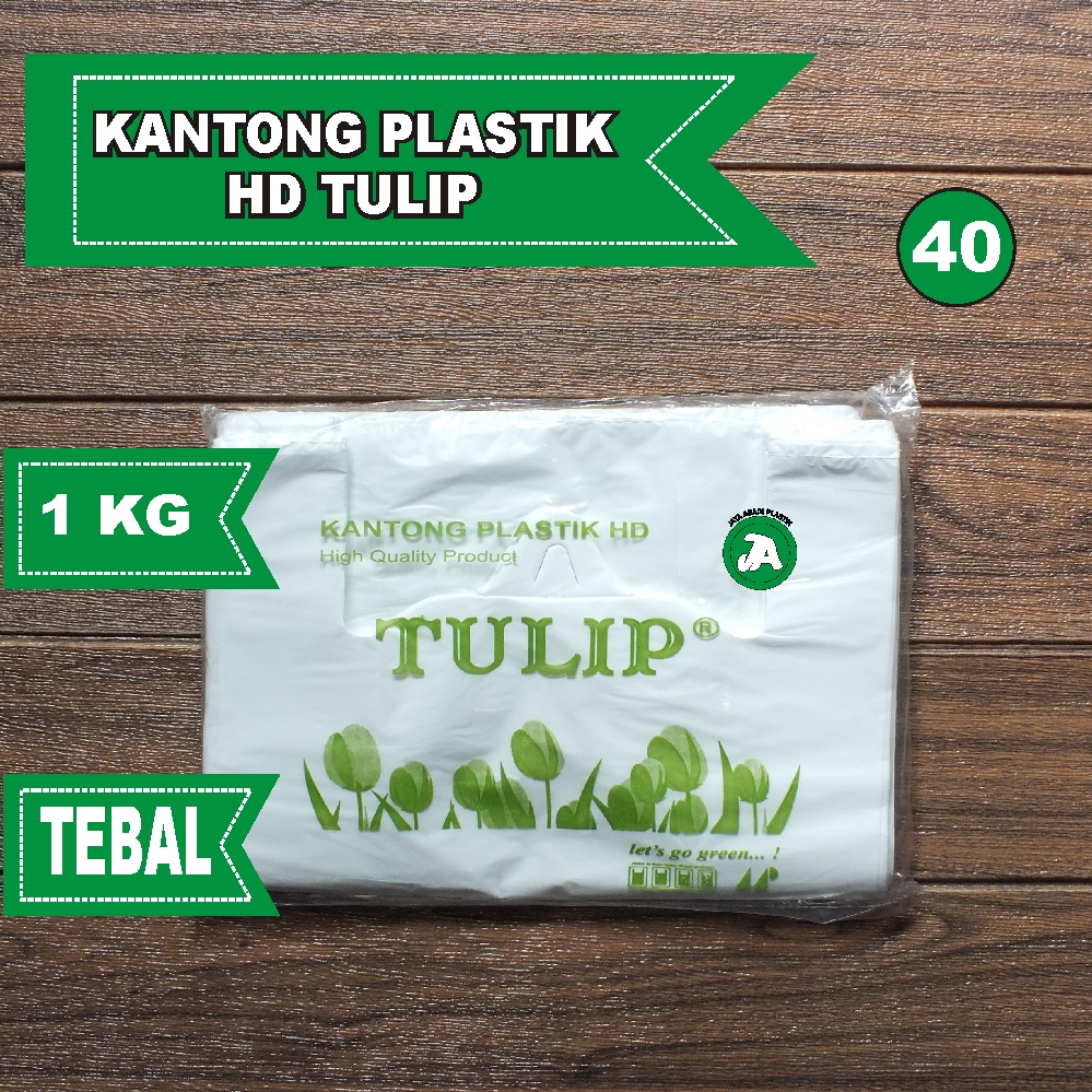 Kantong Plastik HD Tulip 40 Kantong Kresek Putih HD