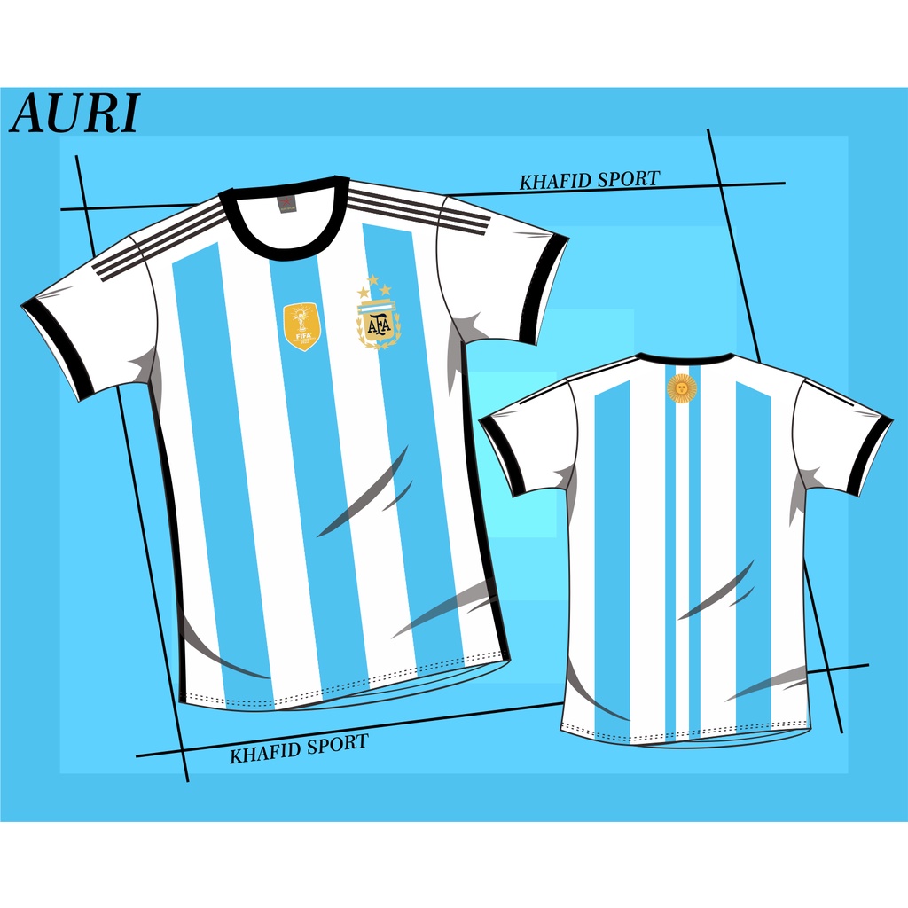 Jersey Argentina bintang 3 Home World Cup 2022