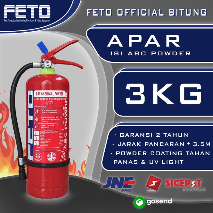 Terlaris Apar Alat Pemadam Kebakaran (Apar) 3Kg - Feto