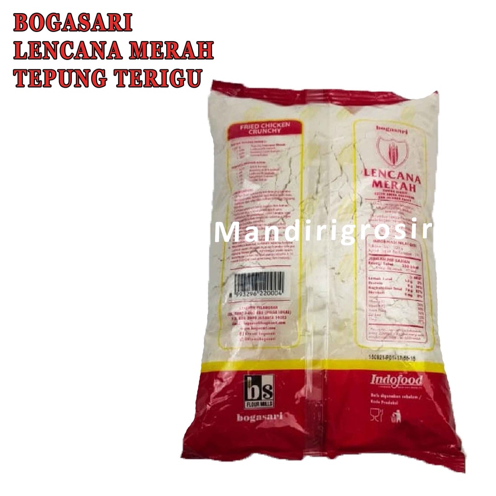 LENCANA MERAH* TEPUNG TERIGU BOGASARI* TEPUNG SERBAGUNA* 1kg