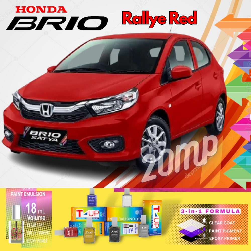T-up Cat Oles Penghilang Gores Baret Honda Brio Merah Rallye Red