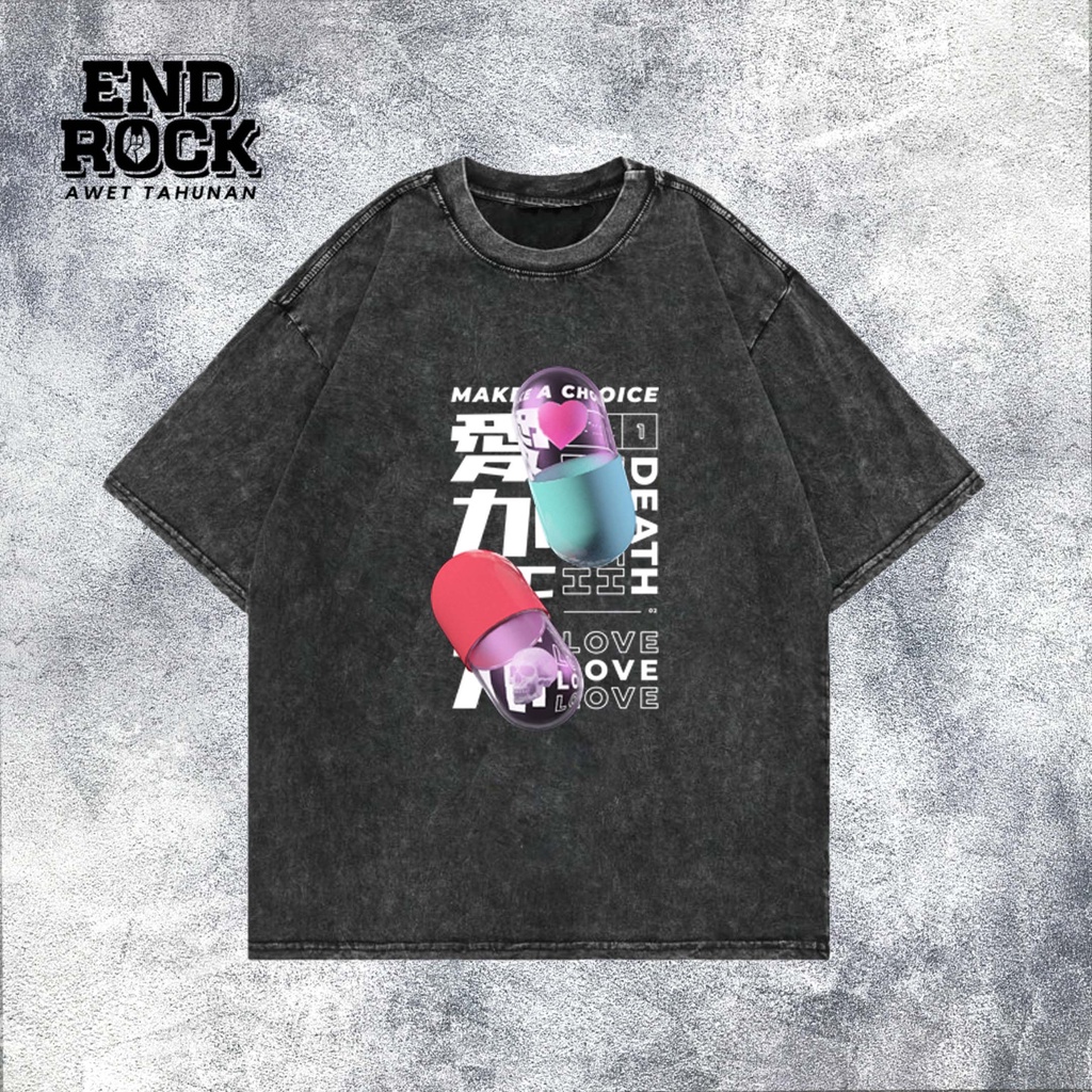 Kaos Oversize Wash Original Endrock Tema The Pills DTF00111