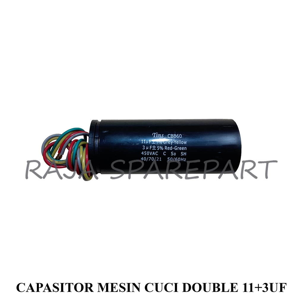 CAPASITOR / KONDENSATOR MESIN CUCI DOUBLE 11+ 3 UF