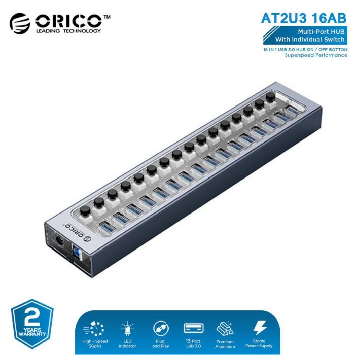 USB Hub 16 Port 3.0 With Individual Switches ORICO AT2U3-16AB