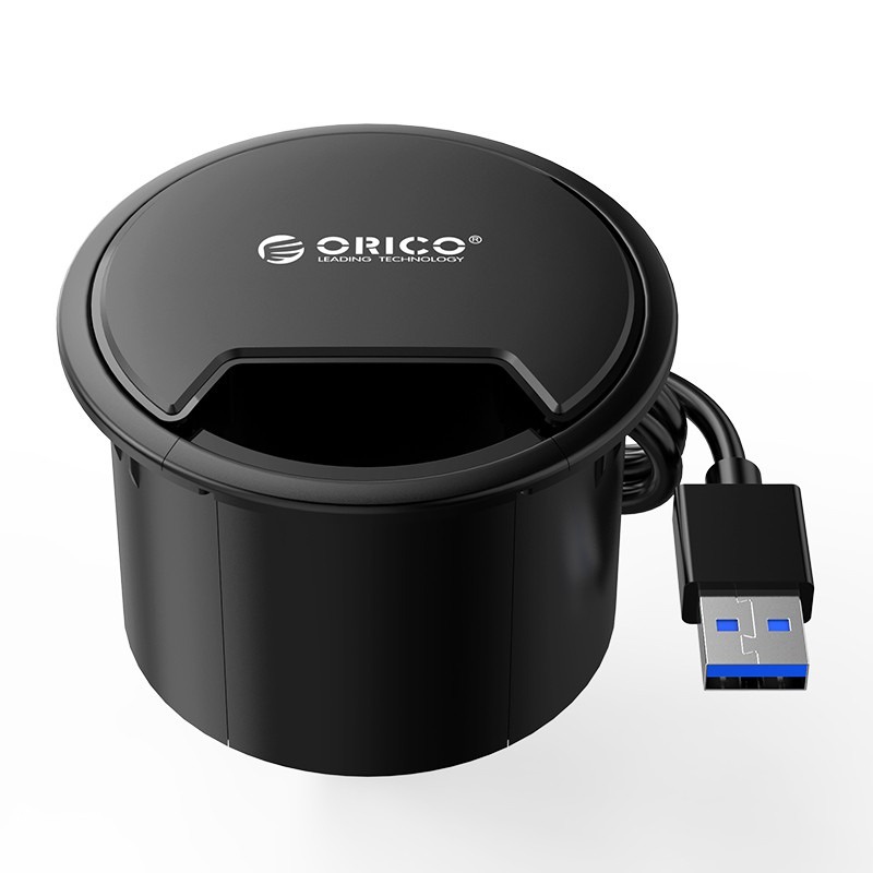 Desktop ORICO DESK HOLE 2 Port USB 3.0 HUB Adapter - DESK-2UST