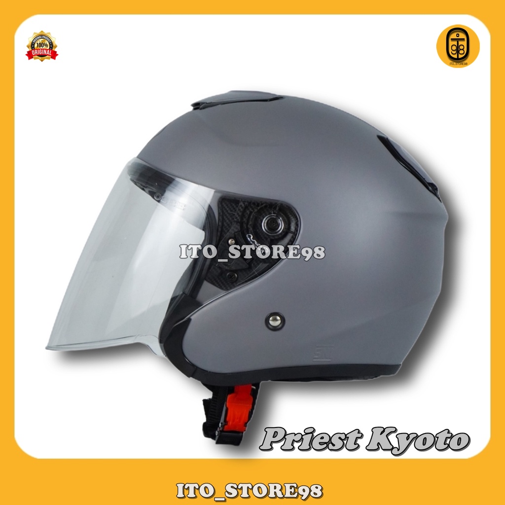 Helm Sepeda Motor Half Face Tipe Dyr Osaka / Kyt Kyoto / West Najima Helem Original Priest Untuk Pri