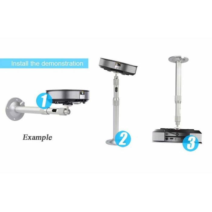 Stand CCTV Telescopic Bracket Wall Mount Ball Head Tempat Gantung Dinding Universal