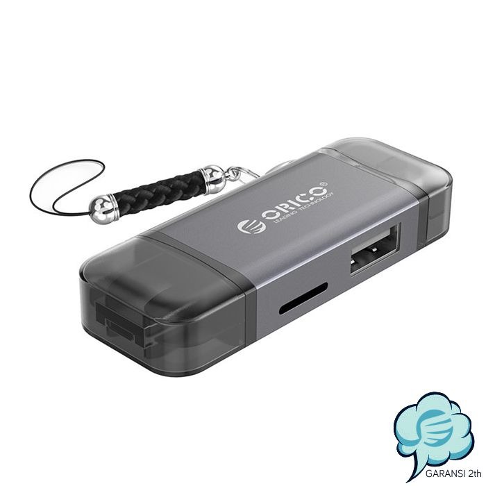 OTG Type C Port ORICO USB 2.0 3.0 6-in-1 Card Reader Data Komputer