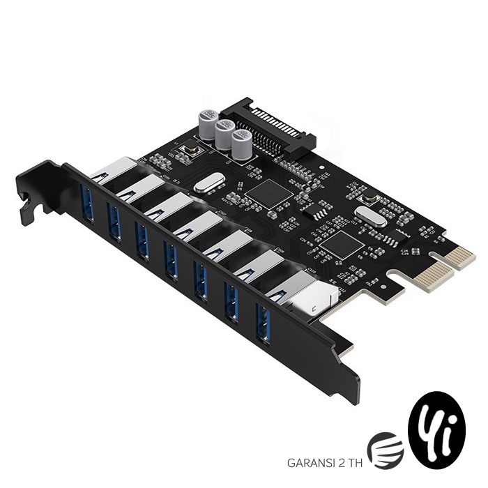 Motherboard ORICO PVU3-7U-V1 7 Port USB 3.0 PCI-E Expansion Dual Chip