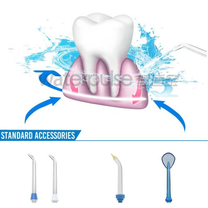 Mesin Semprotan Nozzle Waterpulse Dental Flosser Alat Semprot Pembersih Gigi Praktis Perawatan