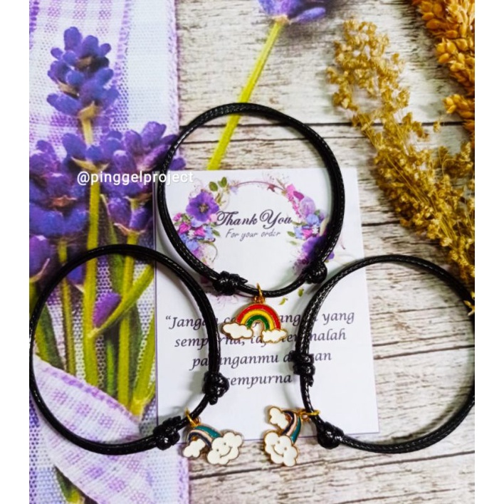 GELANG TALI KARAKTER LUCU / GELANG PERSAHABATAN 3 ORANG