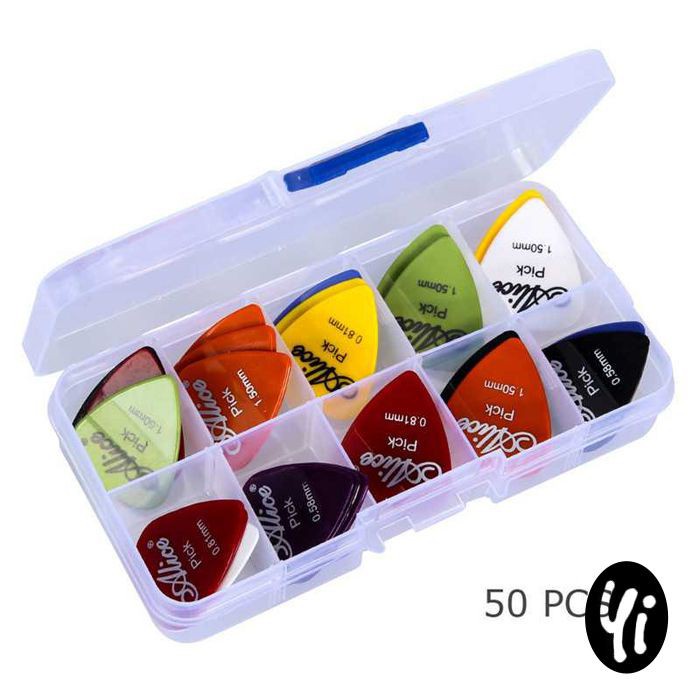 Pick Gitar Akustik Petik Plastik Alat Musik Clipper Guitar 50 PCS Petikan High Quality
