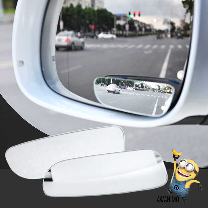 Kaca Spion Sudut Tambahan Parkir Parking Blind Spot Rearview Mirror Wide Angle Waterproof 2 PCS