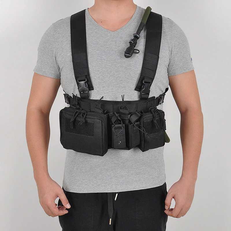 Rompi Militer Tentara Tactical Chest Rig Vest Airsoft Gun CS Aksesoris Pakaian Perlengkapan Olahraga