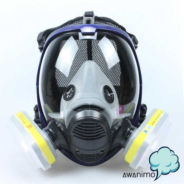 Masker Penutup Wajah Gas Acid Full Face 6002CN Filter 6800 Mask Safety Industri Pelindung Gas