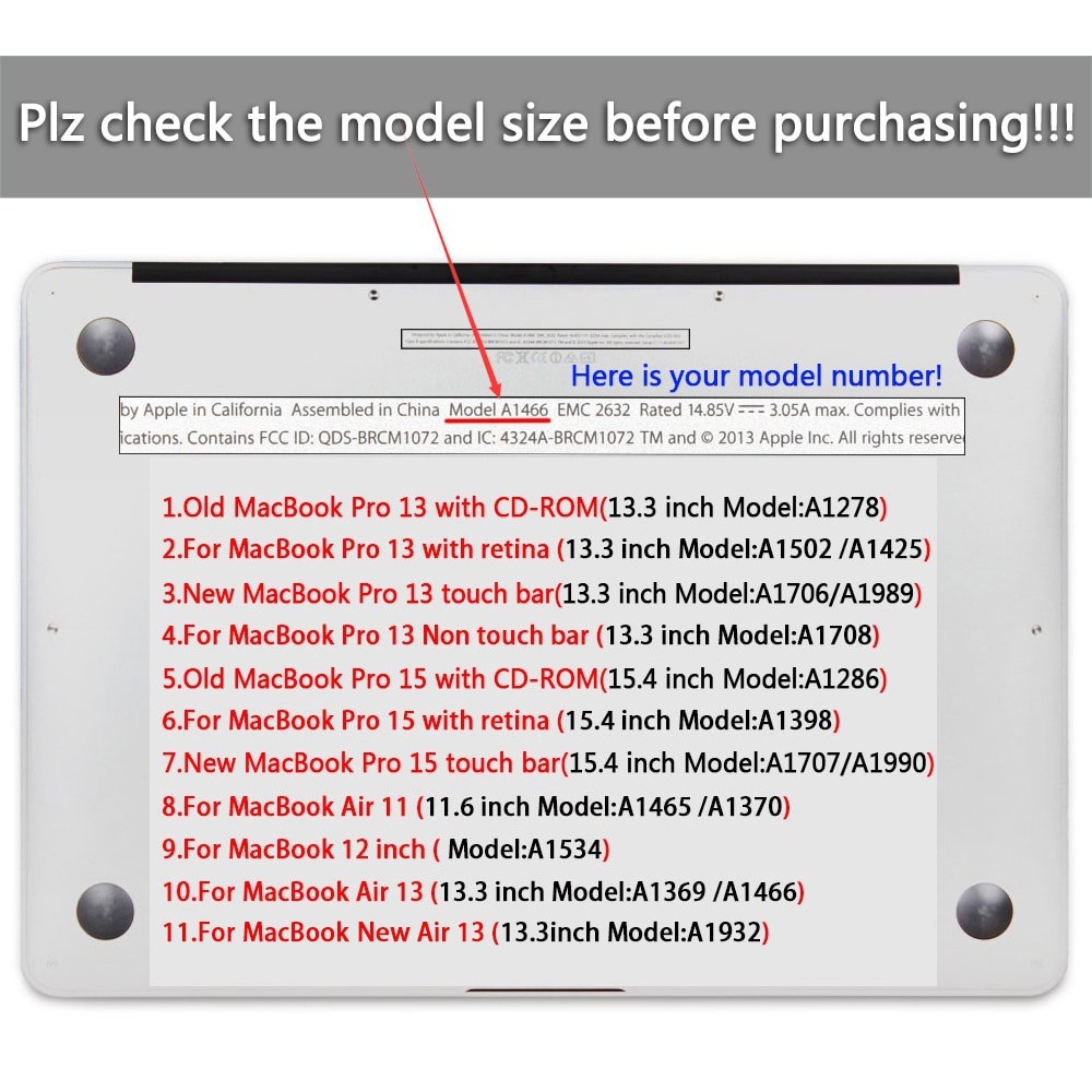 [COD] Case Crystal Macbook A1369 A1465 A1466 A1278 A1502 A1706 A1708 A1932 A1989 A2159 A2251 A2289 A2337 A2338 Pro Air Retina CD 2015 Transparan Bening Hitam Premium