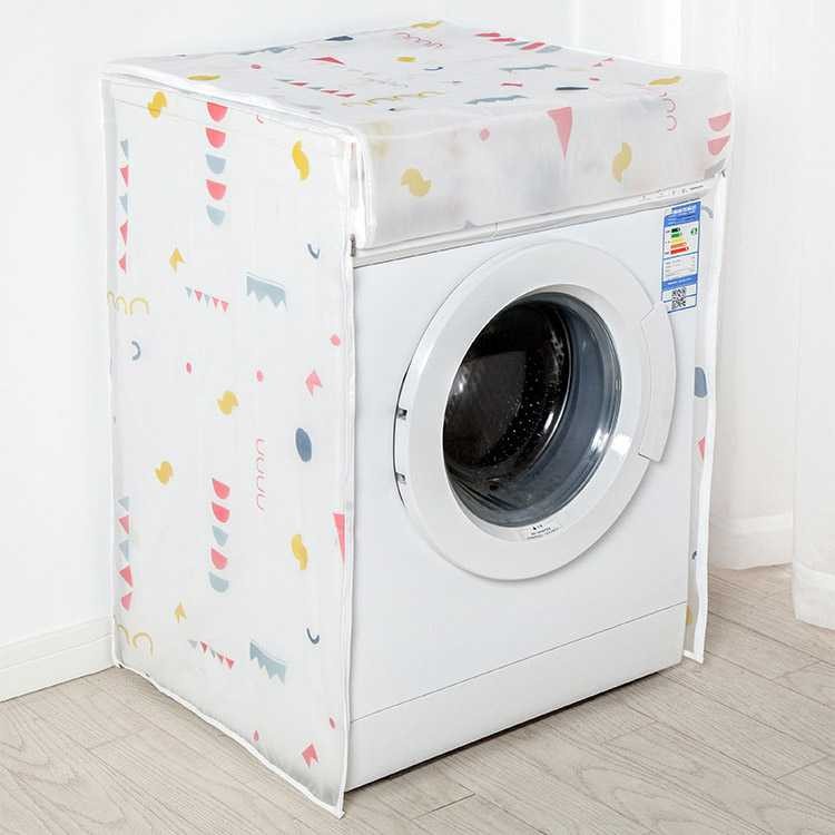 CHENAN Washing Machine Cover Pelindung Mesin Cuci Anti Debu Desain Transparan Bahan Terbaik