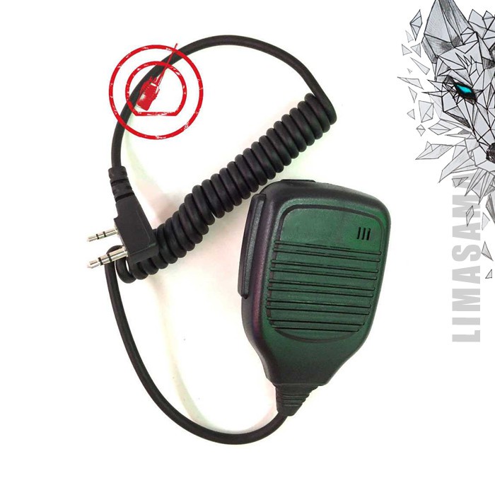 Speaker Mic Mikrofon Kenwood HYT Wouxun HT Walkie Talkie Belt Clip Portable