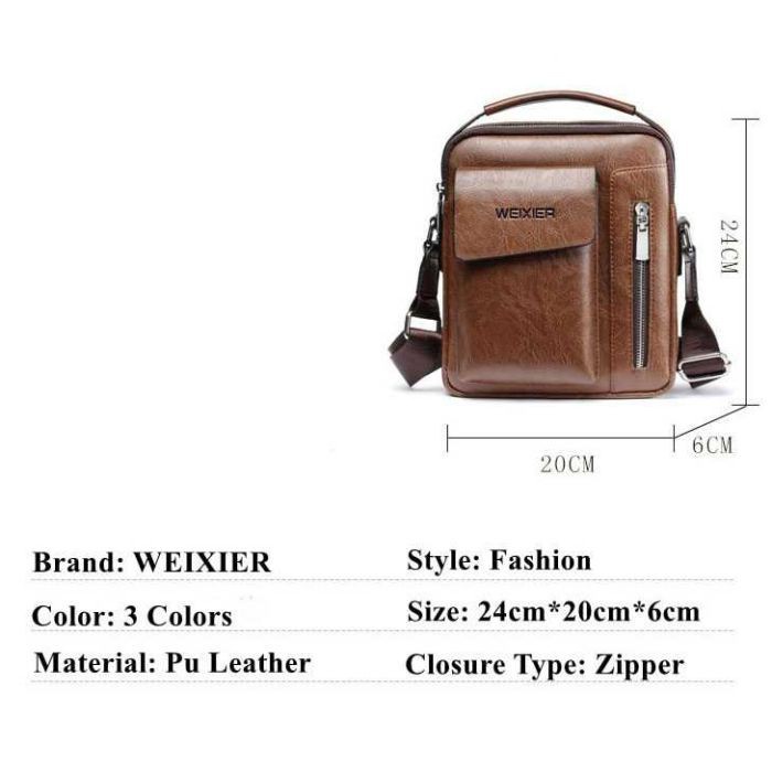 Slingbag Kulit Premium Rhodey Tas Selempang Pria Messenger Bag PU Leather Elegan Fashion Large