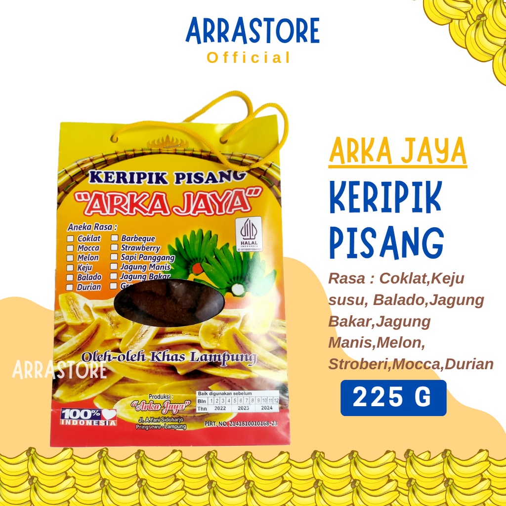 

Keripik Pisang khas Lampung Arka Jaya - Kripik pisang Kepok Aneka Rasa asli Lampung