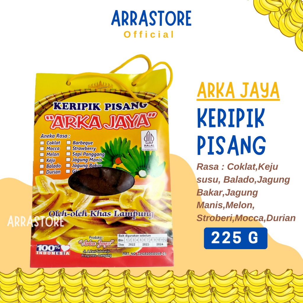 

Keripik Pisang khas Lampung Arka Jaya - Kripik pisang Kepok Aneka Rasa asli Lampung