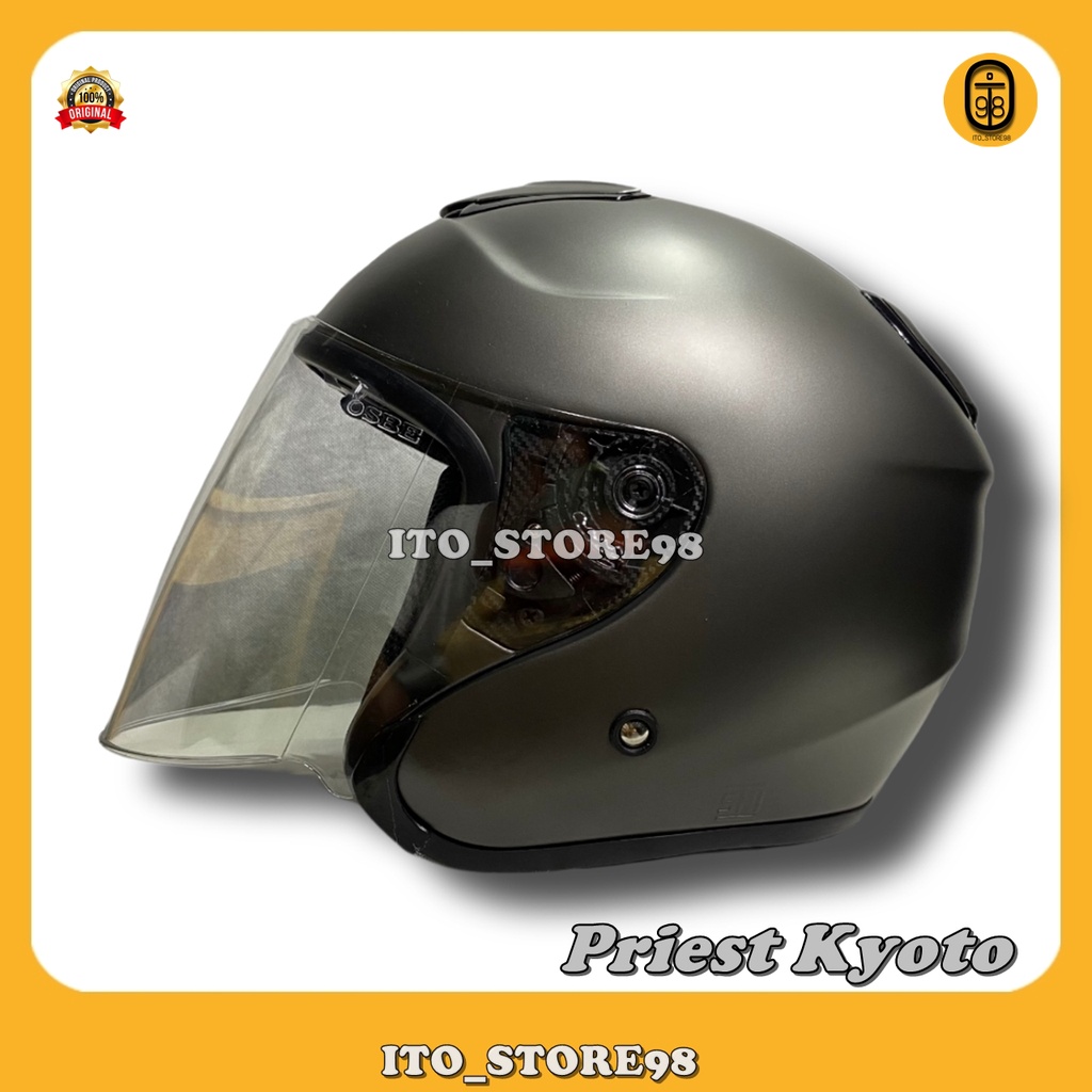 Helm Sepeda Motor Half Face Tipe Dyr Osaka / Kyt Kyoto / West Najima Helem Original Priest Untuk Pri