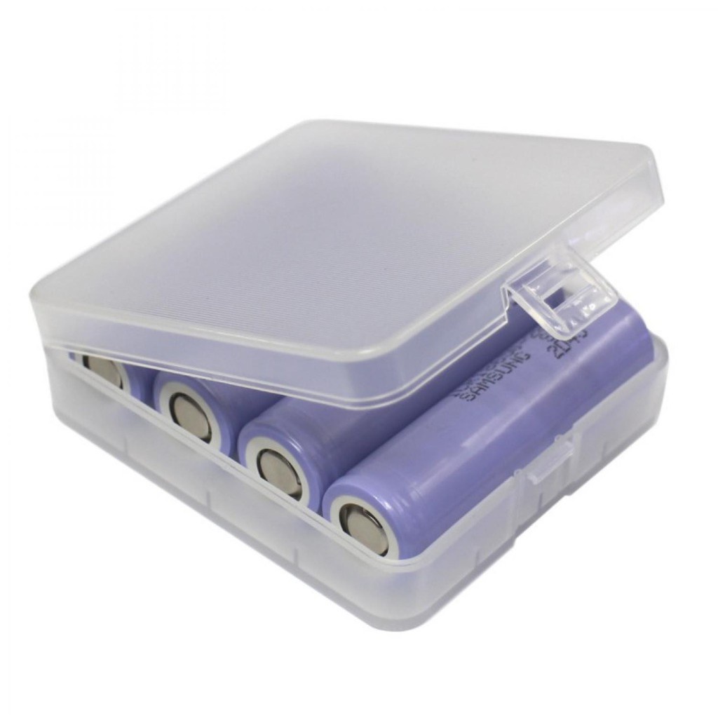 Casing Baterai Transparan Battery Case Kotak Tempat Daya Batrei High Quality Plastic 4 Slot 18650