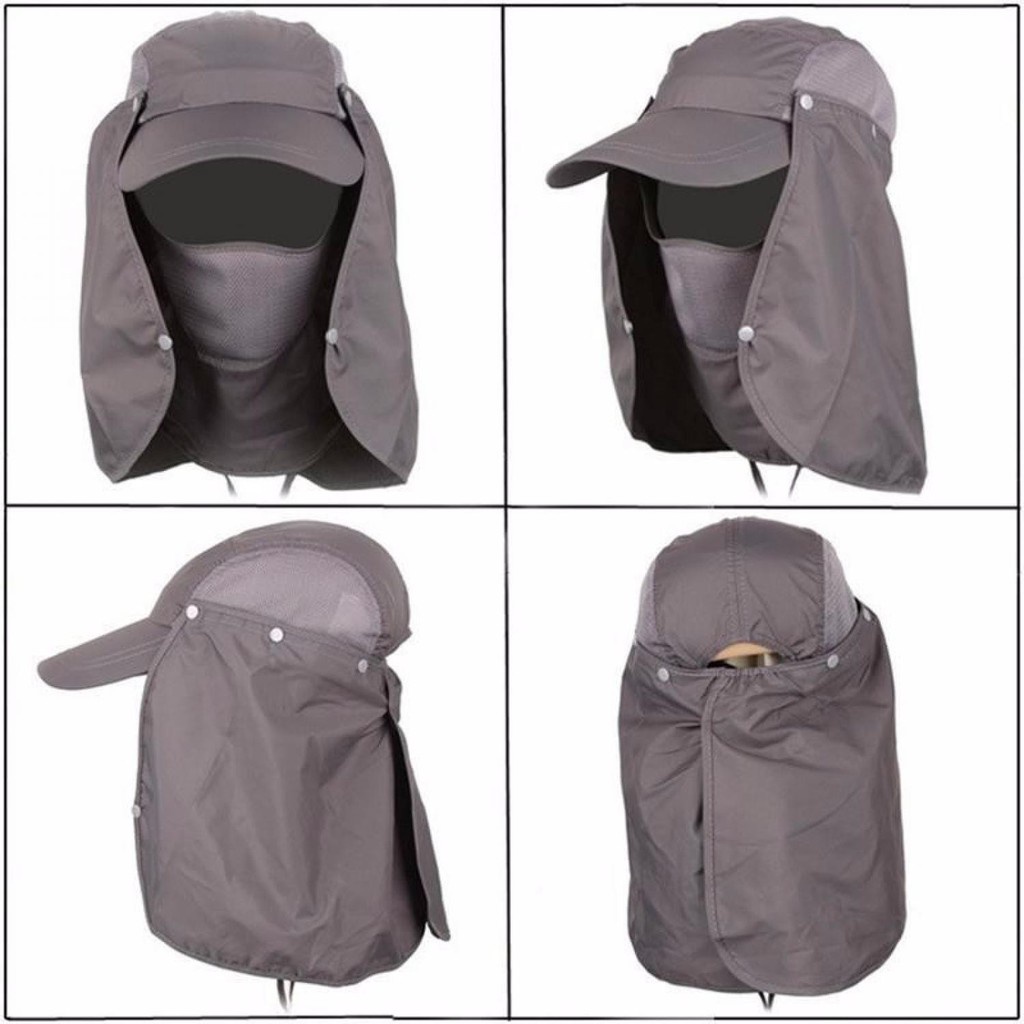 [COD] Topi Mancing Model Tentara Jepang Pria Anti UV Sun Protector Matahari Outdoor Fishing Hat Memancing Jaring Anti Nyamuk Camping Unik Murah