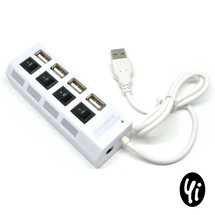 [COD] USB HUB 4 Ports 2.0 3.0 Tombol ON OFF Saklar Mandiri Switch Percabangan Slot Mouse Keyboard TF