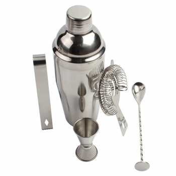 Bartender Drink Bar Set Cocktail Shaker Stainless Steel Material 5 Pcs 5in1 High Quality