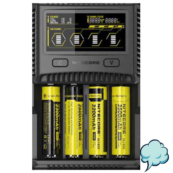 Charger Baterai 4 Slot Li-ion NiMH Universal Intelligent Battery LCD Screen Display Monitor
