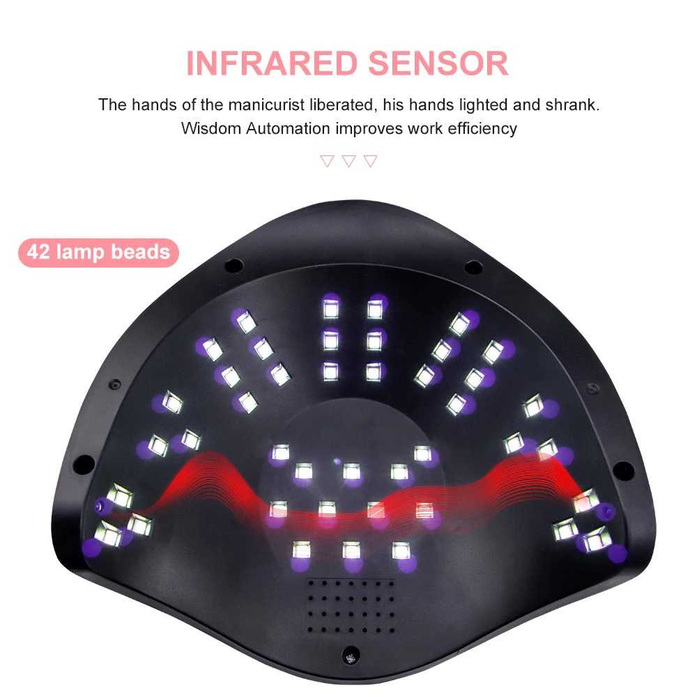 Nail Dryer Mesin Pengering Kutek Kutex Kuku UV Ultraviolet LED Screen Display Smart Sensor 48W