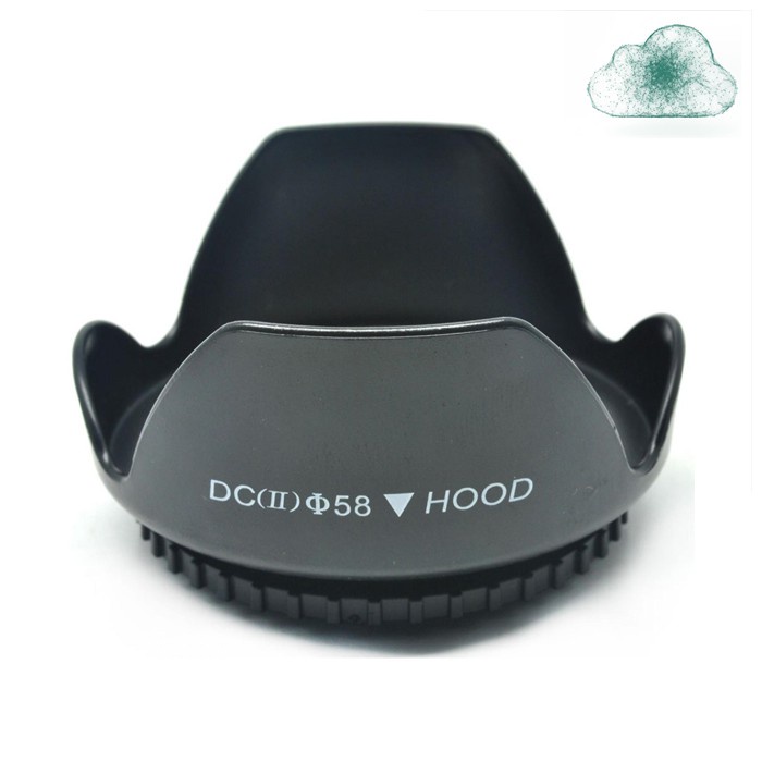 Lens Hood Cameras 58mm Petal Shape Screw Mount Shade Tudung Lensa IF Kamera DSLR Universal