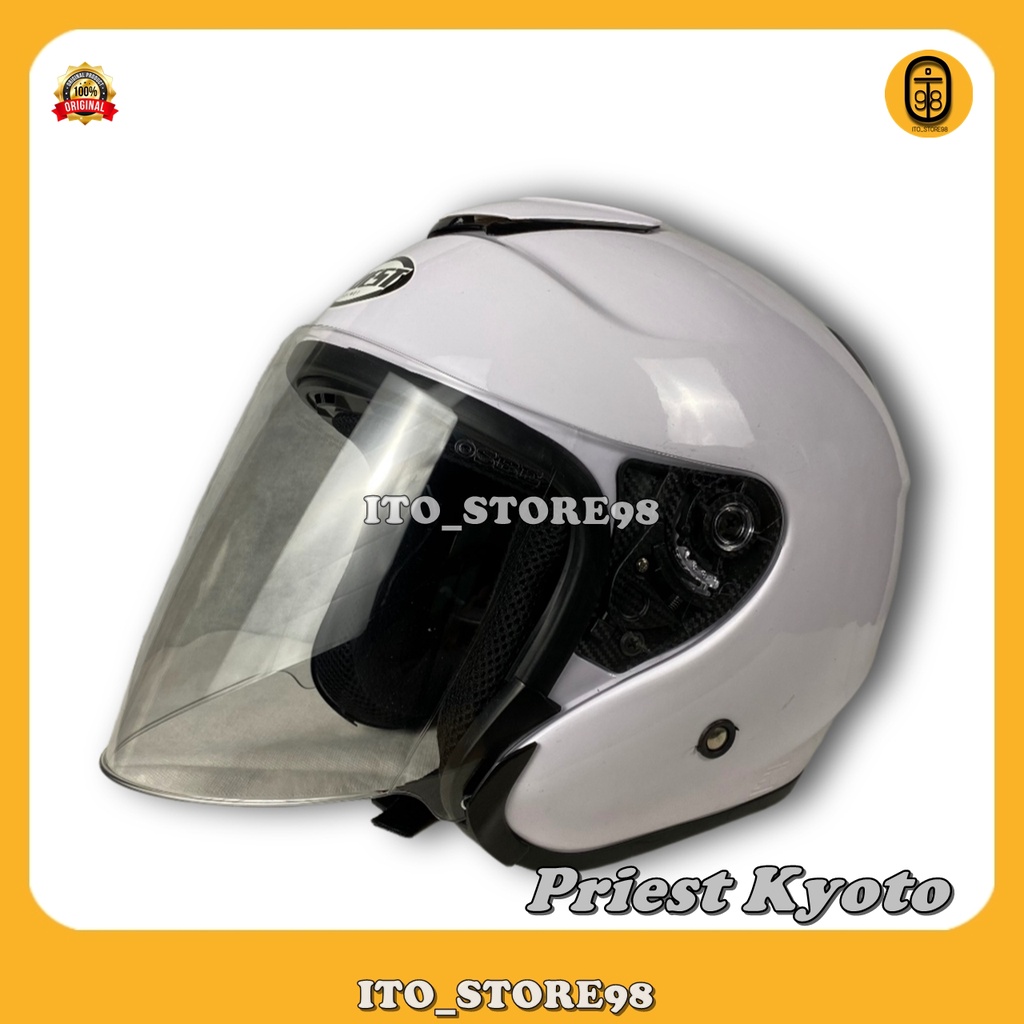 Helm Sepeda Motor Half Face Tipe Dyr Osaka / Kyt Kyoto / West Najima Helem Original Priest Untuk Pri