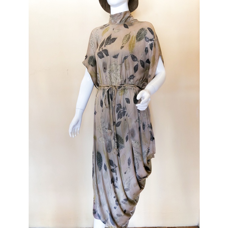 Kaftan Raya Ecoprint Sutra Viscose