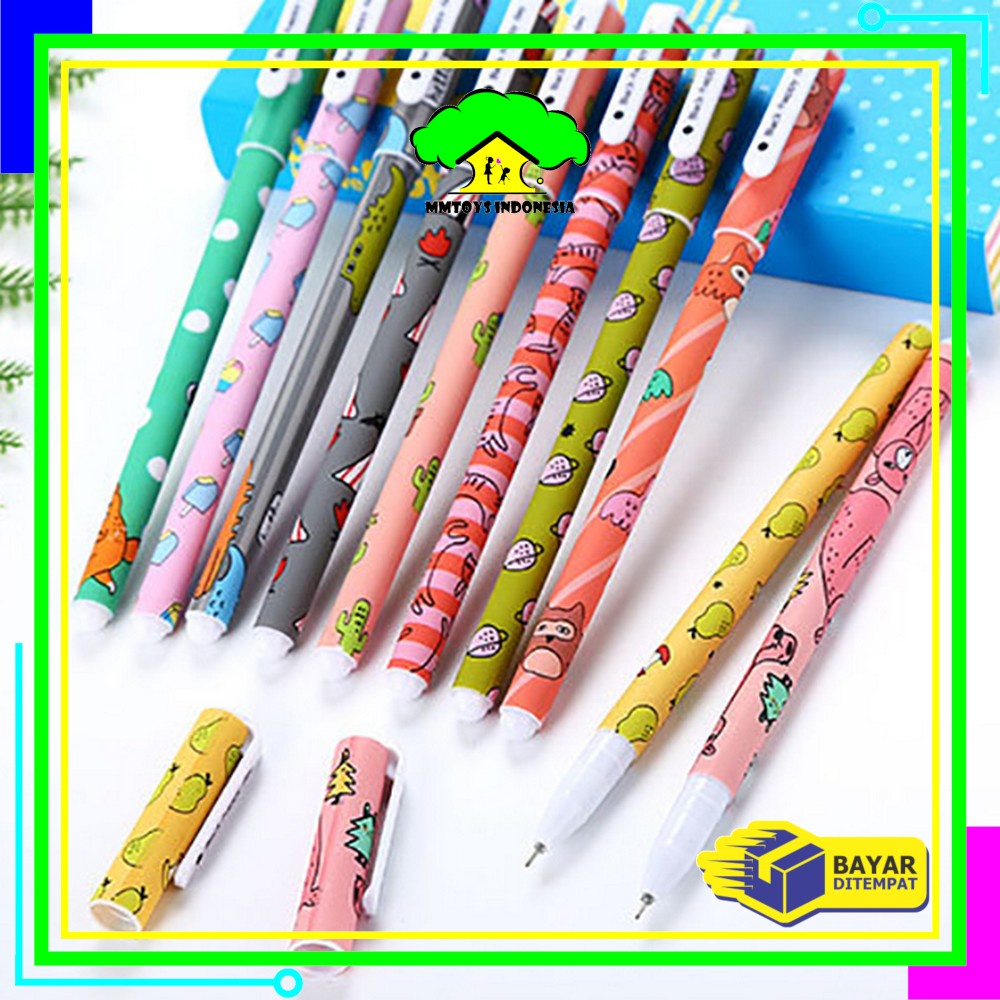 

MI-A54 Pulpen Gel Set Warna Warni 10IN1 Pena Cair Motif Karakter / Pena Korea Color Pen Souvenir Set Alat Tulis Sekolah dan Kantor Import