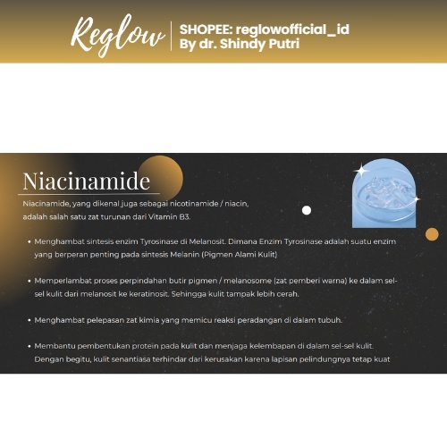 Reglow Night Cream dr Sindy Skincare Krim Pelembab Malam Anti Aging Original Official