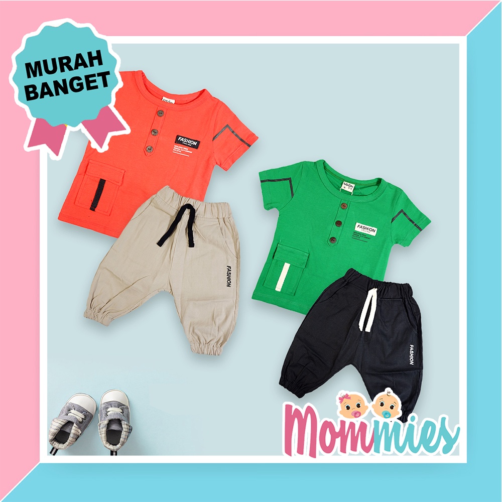 Stelan Kaos USON Anak Cowok Lengan Panjang 1S4640BC Baju Setelan Anak Laki-Laki