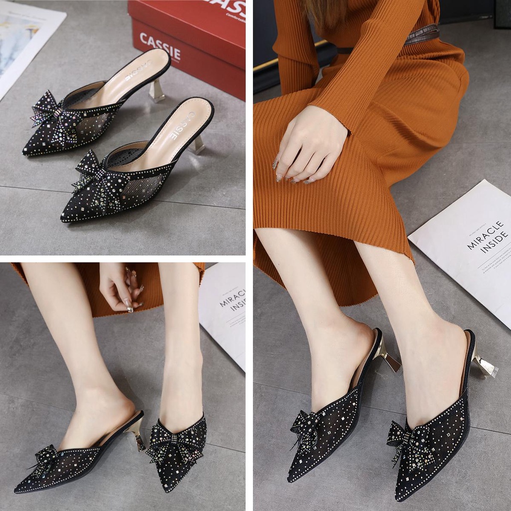 GSW High heels wanita import Sepatu heels wanita ( 013 ) Heels kondangan wanita Heels pesta 6cm