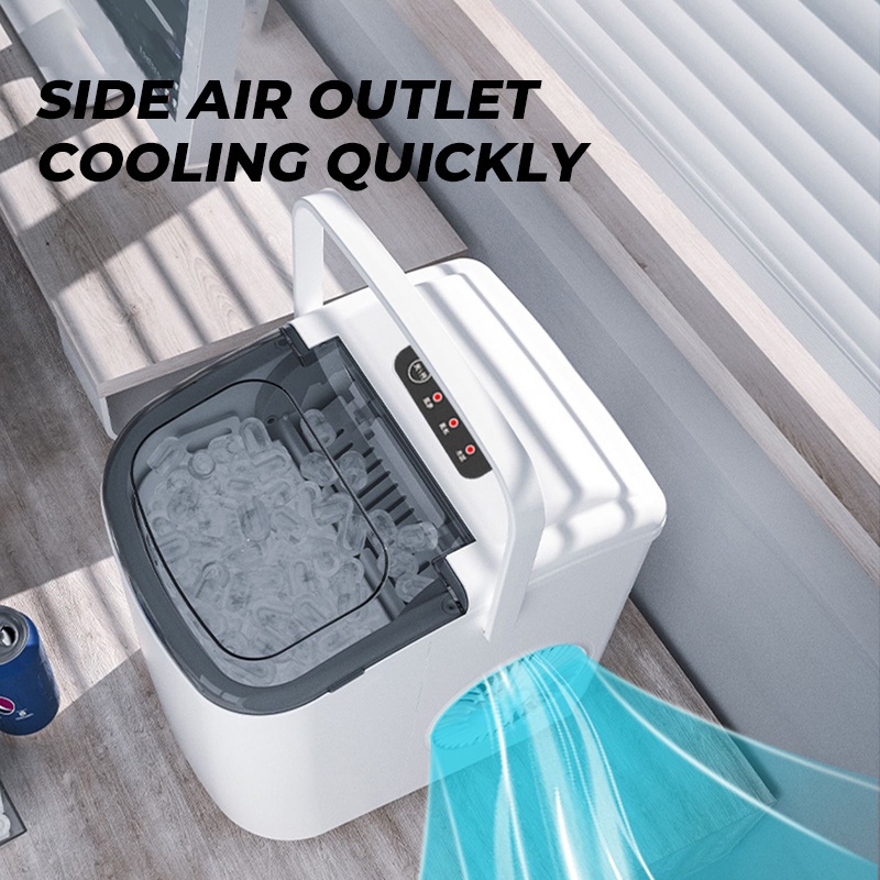 Hicon Ice Maker Mesin es batu Machine rumah15kg per hari 6 menit es jadi Ice maker tangga Cocok Untuk Rumah membuat es OKK