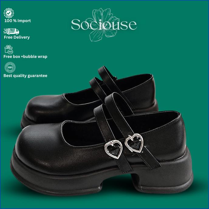 Sepatu Docmart Mary Jane Wanita Korea - Mary Jane Lollita Shoes
