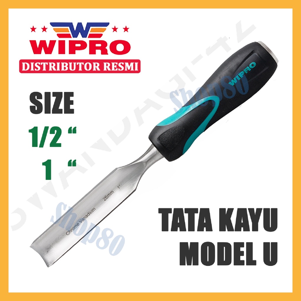 Wipro Tatah Kayu Model U Tata Pahat Lengkung Kuku 1/2" 1" 12 25 mm 1/2 1 inci inch 12mm 25mm